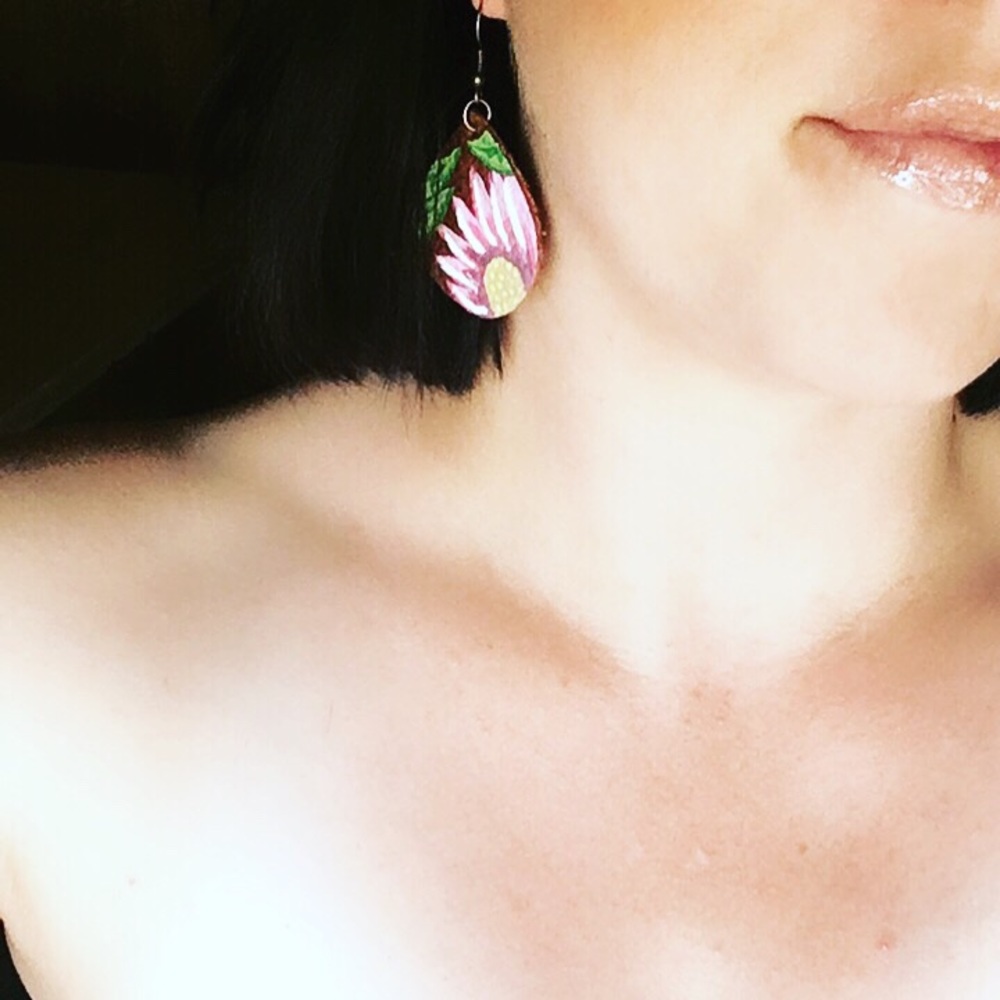 Leather earrings